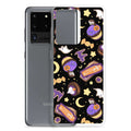 Sleek Halloween Treat Samsung® Clear Case featuring fun Halloween designs, perfect for protecting your phone stylishly.
