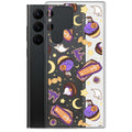 Sleek Halloween Treat Samsung® Clear Case features playful designs, protecting your phone while showcasing festive fun.