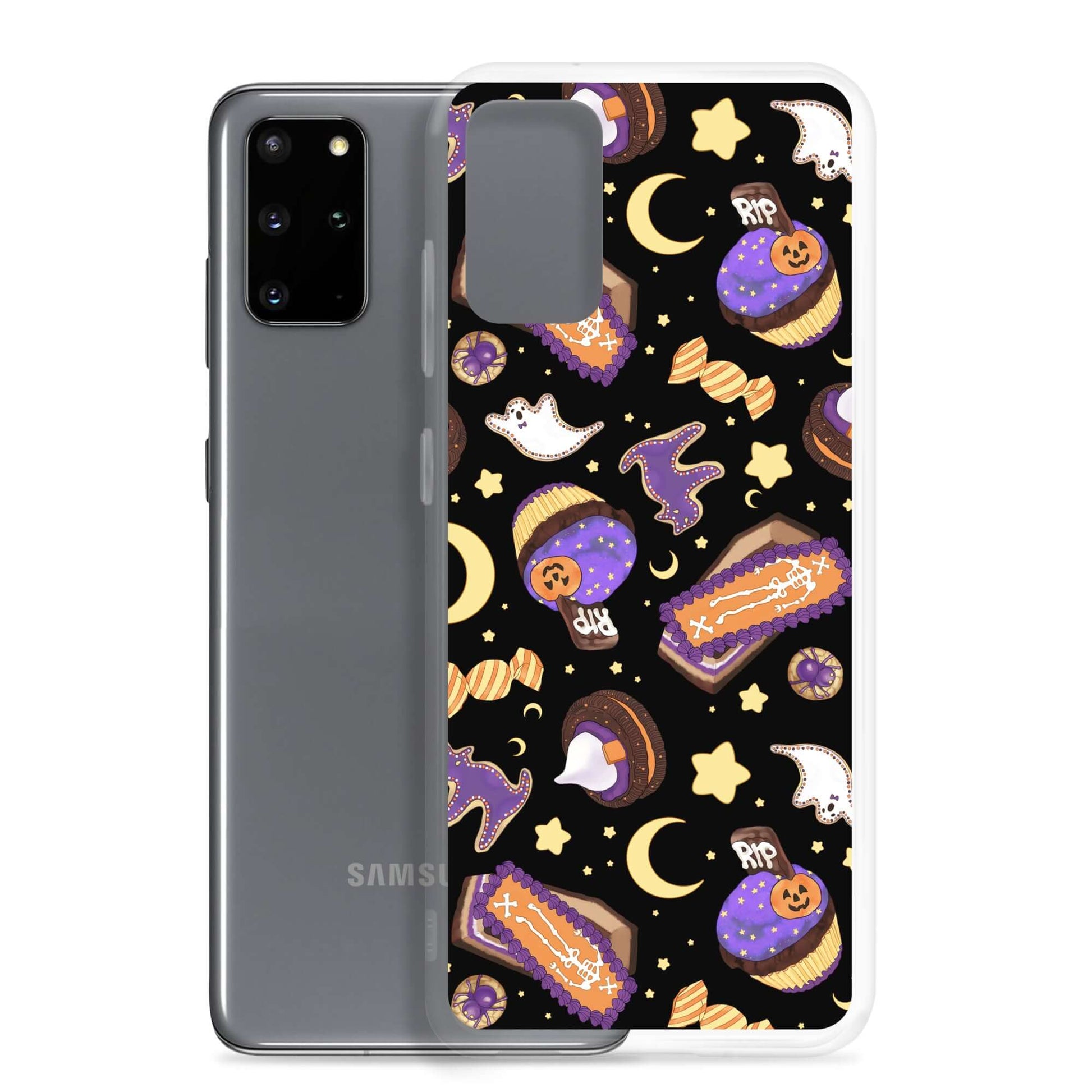 Protect your phone in style with the Halloween Treat Samsung® Clear Case featuring festive designs and durable protection.