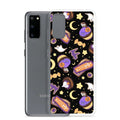 Sleek Halloween Treat Samsung® Clear Case featuring fun spooky designs, protecting your phone in style. Perfect for Halloween!