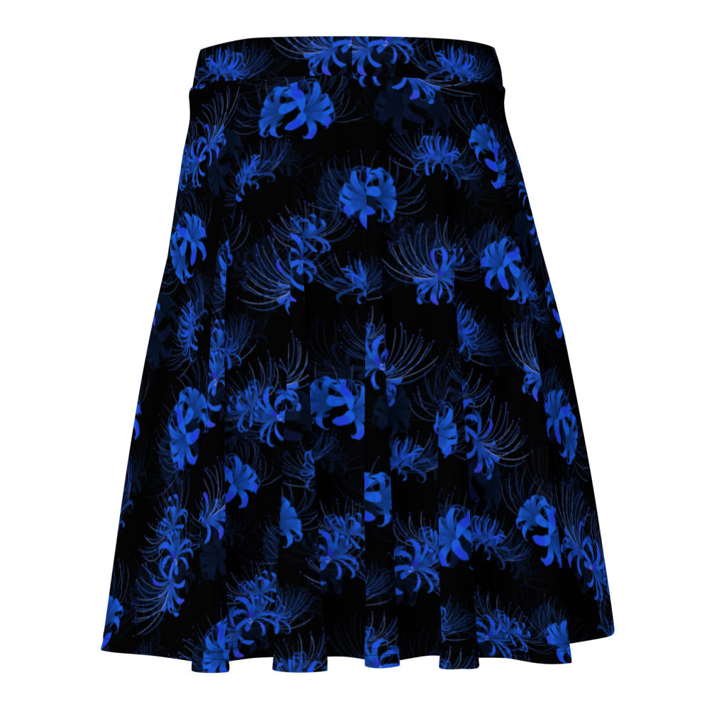 Stylish Higanbana Skater Skirt in blue, perfect for a feminine or edgy look, available at your favorite store.