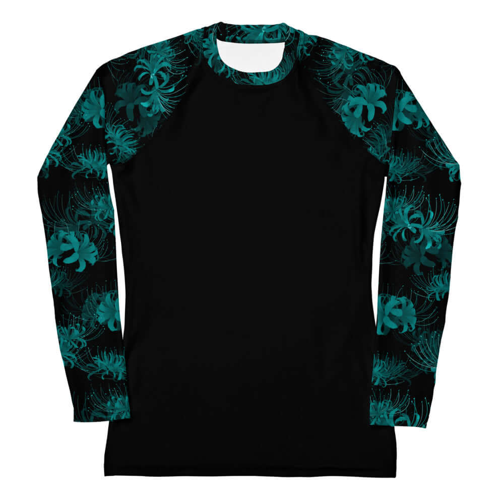 Stylish Higanbana Rash Guard designed for comfort and sun protection during active sports. Perfect for your adventures!