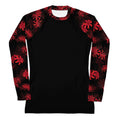 Higanbana Rash Guard features a stylish design, perfect for active wear and protection against sun and wind.