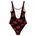 Flatter your figure with the Higanbana One-Piece Swimsuit, featuring a bold floral design perfect for any femme-fatale.