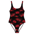 Higanbana One-Piece Swimsuit featuring a stunning floral design, perfect for a bold and mysterious summer look.