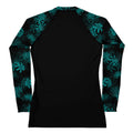 Higanbana Rash Guard features a sleek design with vibrant floral sleeves, perfect for active outdoor adventures.