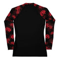 Stylish Higanbana Rash Guard with floral design, perfect for active wear and sun protection during sports.