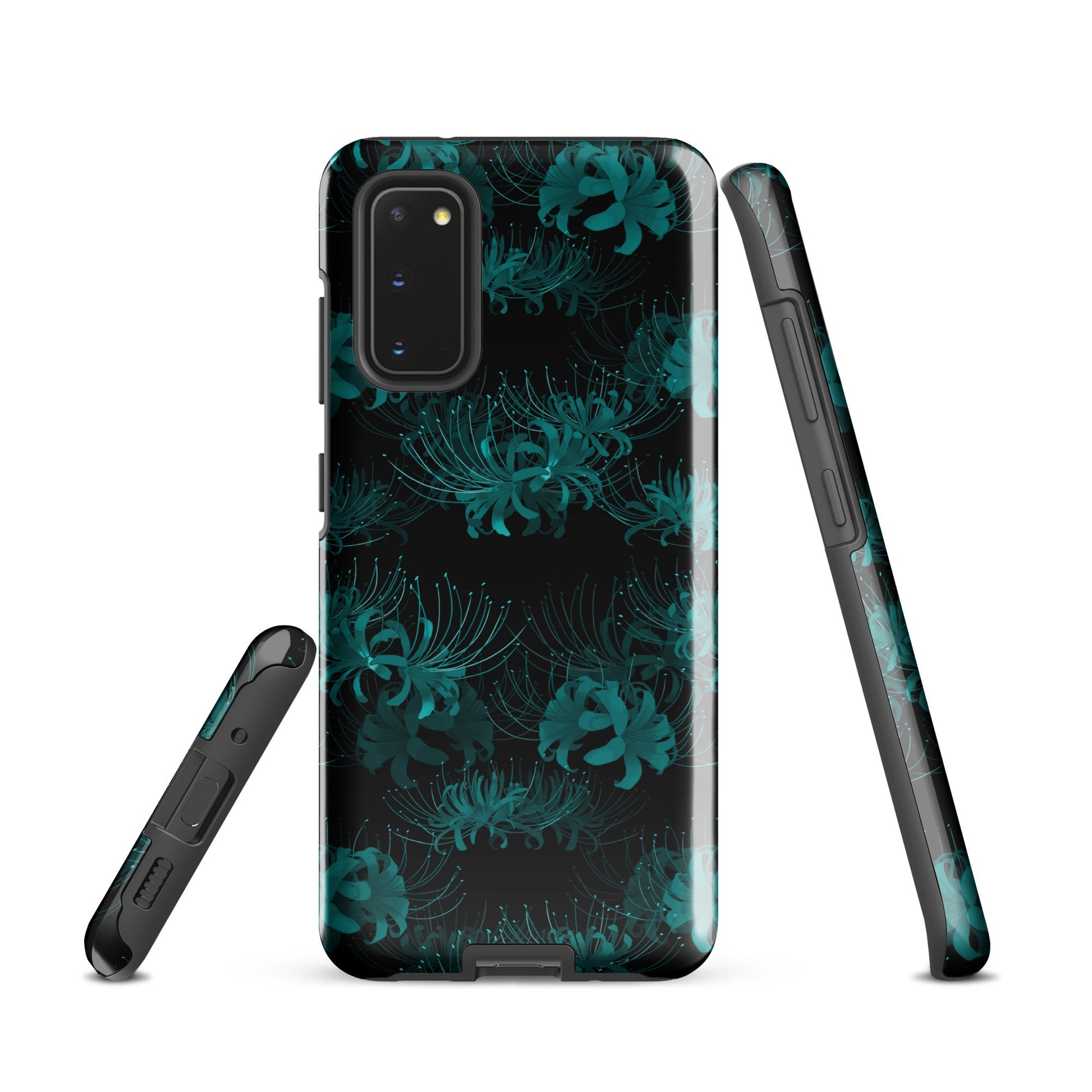 Stylish Higanbana Samsung® Tough Case showcases a sleek design with floral patterns for ultimate phone protection.