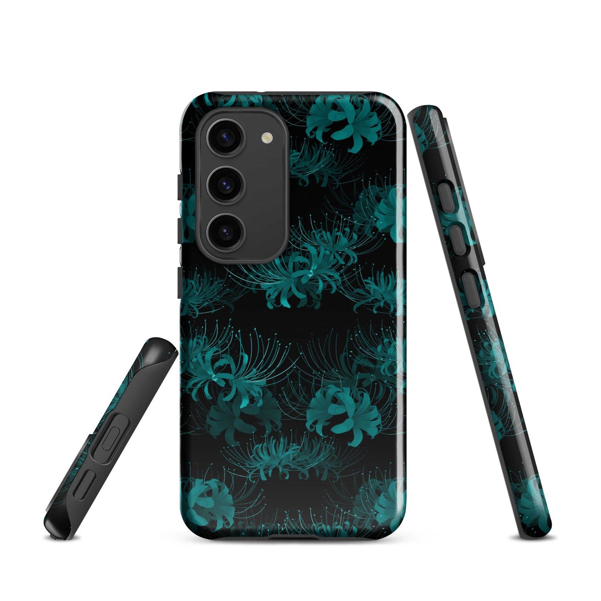 Higanbana Samsung® Tough Case features a striking floral design with dual-layer durability and impact protection.
