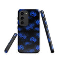 Protect your phone in style with the Higanbana Samsung® Tough Case, featuring a striking blue floral design.