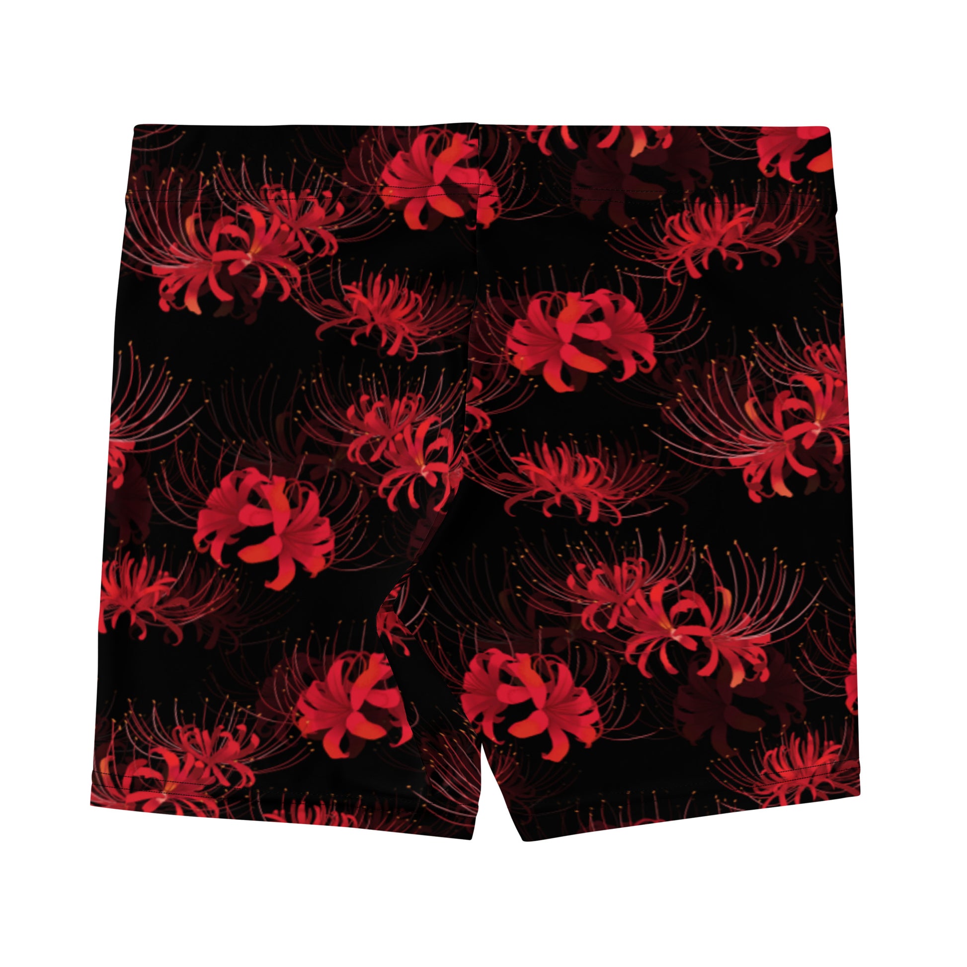 Elevate your style with Higanbana Shorts featuring vibrant spider lily prints and a snug, powerful fit.