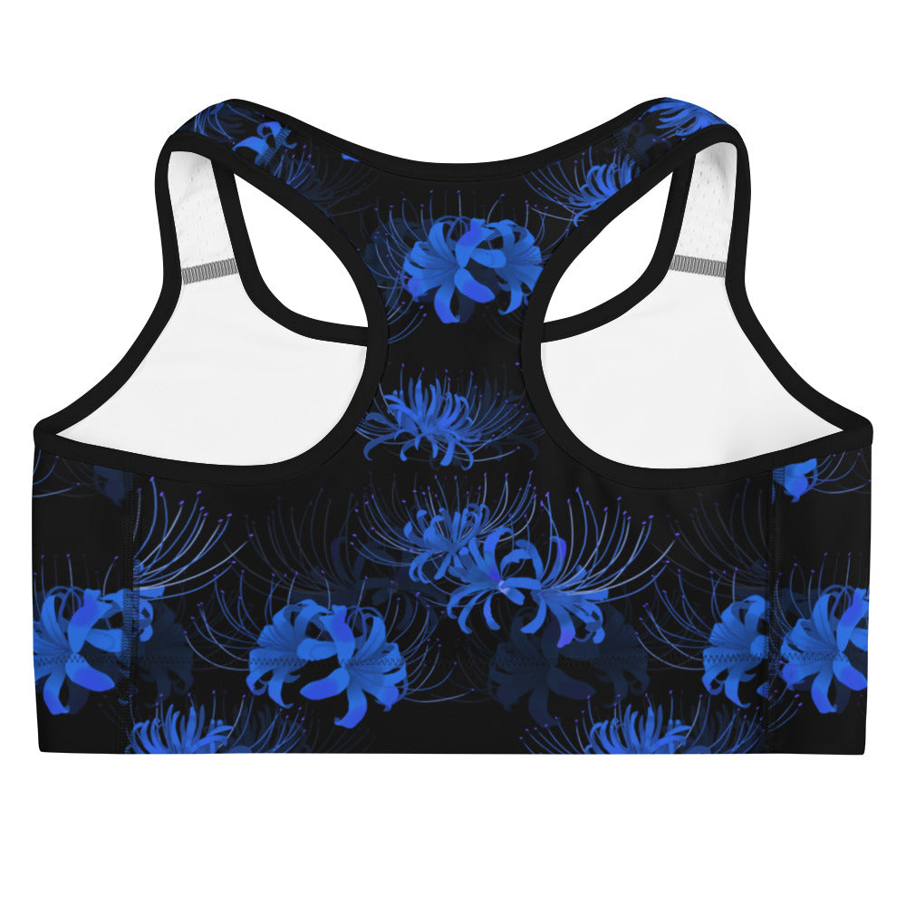 Elevate your workout with the stylish Higanbana Sports bra, featuring a bold floral design for added flair.