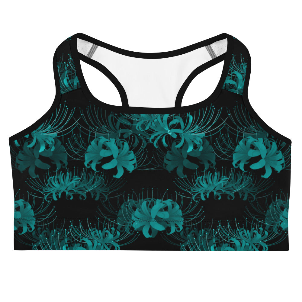 Elevate your workout with the stylish Higanbana Sports bra, featuring a unique floral print for added flair.