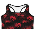 Stylish Higanbana Sports bra with bold floral print, perfect for adding flair to your workout wardrobe.
