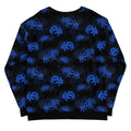Stylish Higanbana Sweatshirt in blue floral design, perfect for any outfit from gym to street.