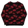 Higanbana Sweatshirt features a striking red floral design, perfect for adding an edgy touch to any outfit.