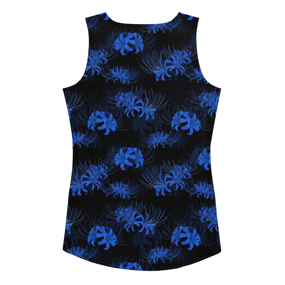 Stylish Higanbana Tank Top featuring a vibrant floral print, perfect for adding flair to your workout wardrobe.