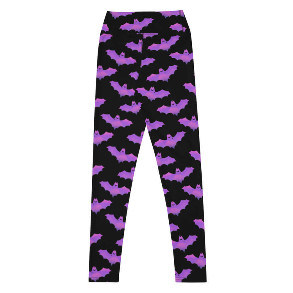 High-waisted Aensland Leggings featuring a stylish bat print, perfect for comfort during workouts.