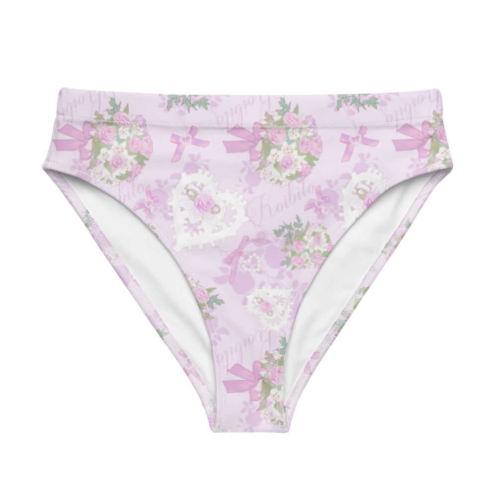 High-waisted Anniversary Bikini Bottom in floral print, perfect for beach days and poolside fun. Shop now!