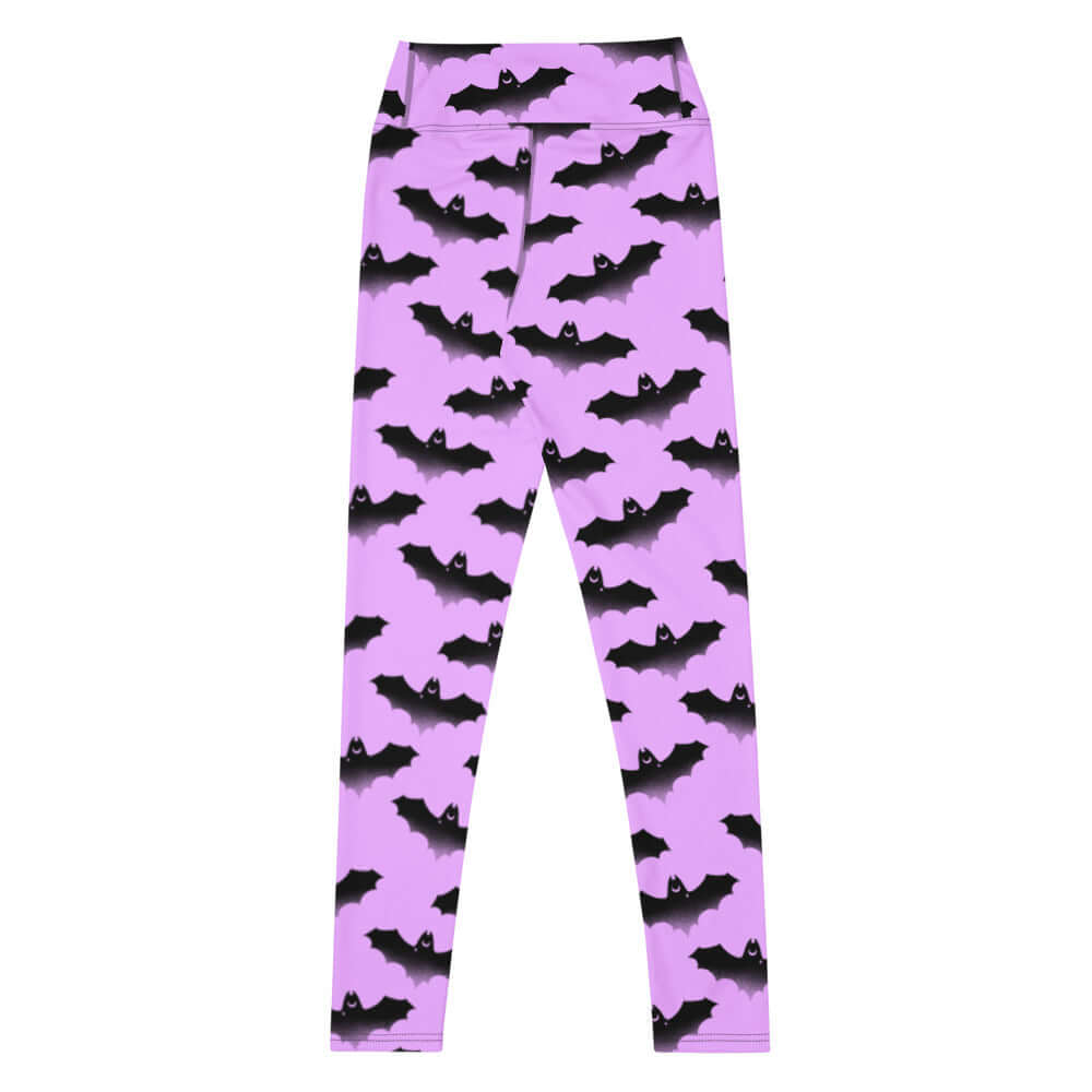 High-waisted Aensland Leggings feature a stylish bat print, perfect for workouts or casual wear. Enjoy comfort and flair!