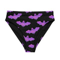 Stylish High-waisted Aensland Bikini Bottom featuring a playful bat print, perfect for beach adventures.