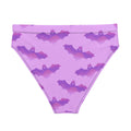 Elevate your beach style with the High-waisted Aensland Bikini Bottom, featuring a playful bat print for comfort.