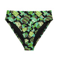 Stylish High-waisted Choco Mint Bikini Bottom in vibrant colors, perfect for summer beach days or relaxing spa moments.