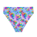 Bright and colorful High-waisted Enchanted Rose Bikini Bottom, perfect for swimming and lounging comfortably.
