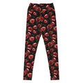 Stylish High-waisted Enchanted Rose Leggings with elegant floral design, perfect for active wear and fashion-forward looks.