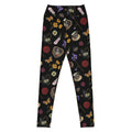 Elevate your style with High-waisted Gothic Tea Time Leggings, featuring delicate floral and tea ware designs.