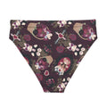 High-waisted Gothic Teddy Bikini Bottom features a unique print, perfect for stylish summer pool days.