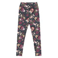 Stylish High-waisted Gothic Teddy Leggings feature a unique dark floral pattern for a flattering look. Perfect for any outfit!