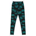 Stylish High-waisted Higanbana Leggings in vibrant floral design, perfect for yoga and gym workouts.