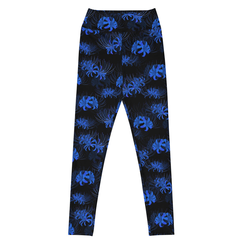 Elevate your workout with our High-waisted Higanbana Leggings, featuring a stunning floral design for stylish performance.