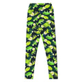 High-waisted Kero-kero Leggings featuring a vibrant frog and lily pad design for ultimate comfort and style.