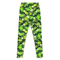 High-waisted Kero-kero Leggings in vibrant green frog print, perfect for comfort and style during workouts.