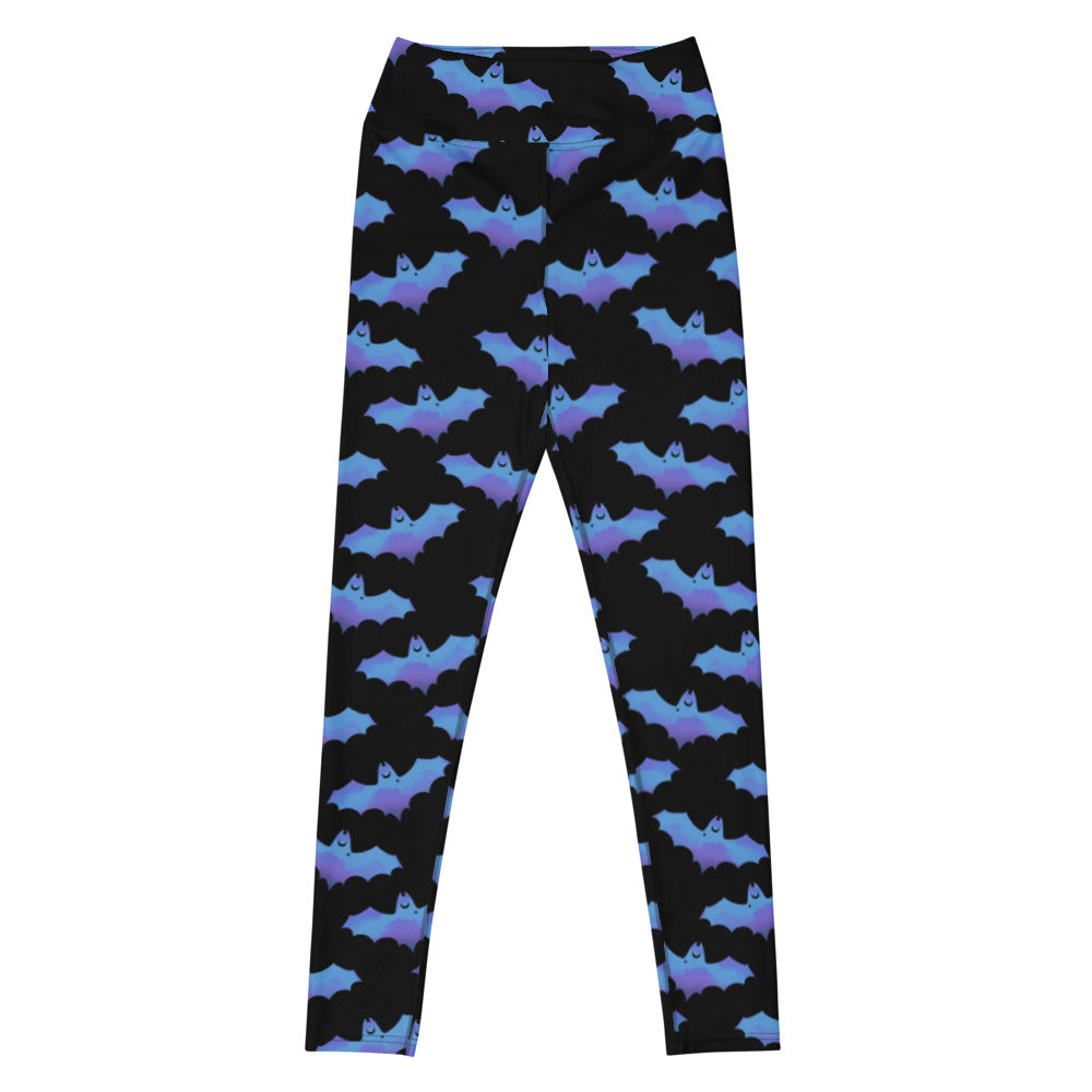 High-waisted Lilith Leggings feature a stylish bat design, perfect for training sessions and everyday wear.