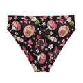 Stylish high-waisted Matsuri Bikini Bottom featuring vibrant prints, perfect for a chic beach day. Stay cool and comfortable!
