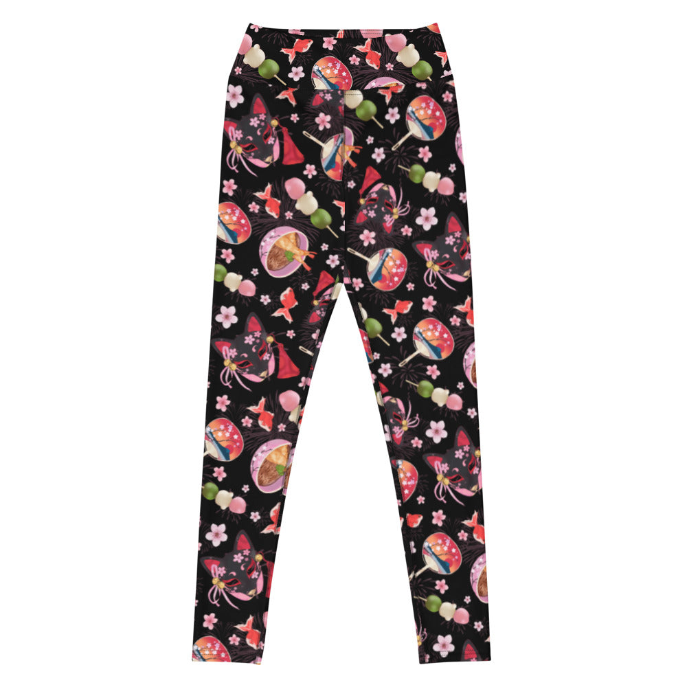 Bright and colorful High-waisted Matsuri Leggings, perfect for workouts or casual outings, guaranteed to impress.