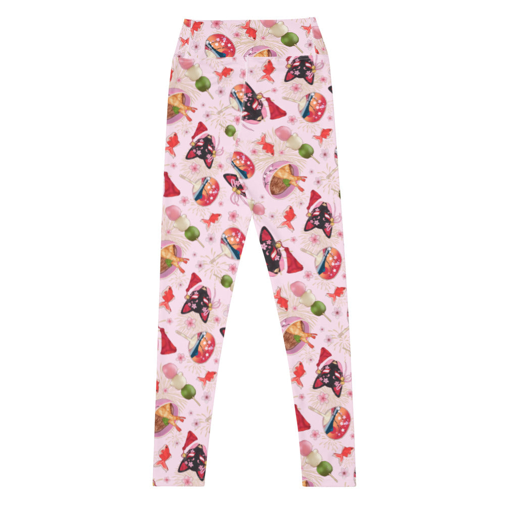High-waisted Matsuri Leggings feature a vibrant design, perfect for gym or casual wear, ensuring comfort and style.