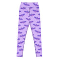 Shop the High-waisted Morrigan Leggings, perfect for workouts, featuring a unique bat design and comfortable fit.