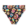 High-waisted Pan Dulce Bikini Bottom features a fun dessert print, perfect for beach days or spa visits.