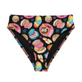 High-waisted Pan Dulce Bikini Bottom featuring colorful baked goods print, perfect for beach days from your favorite store.