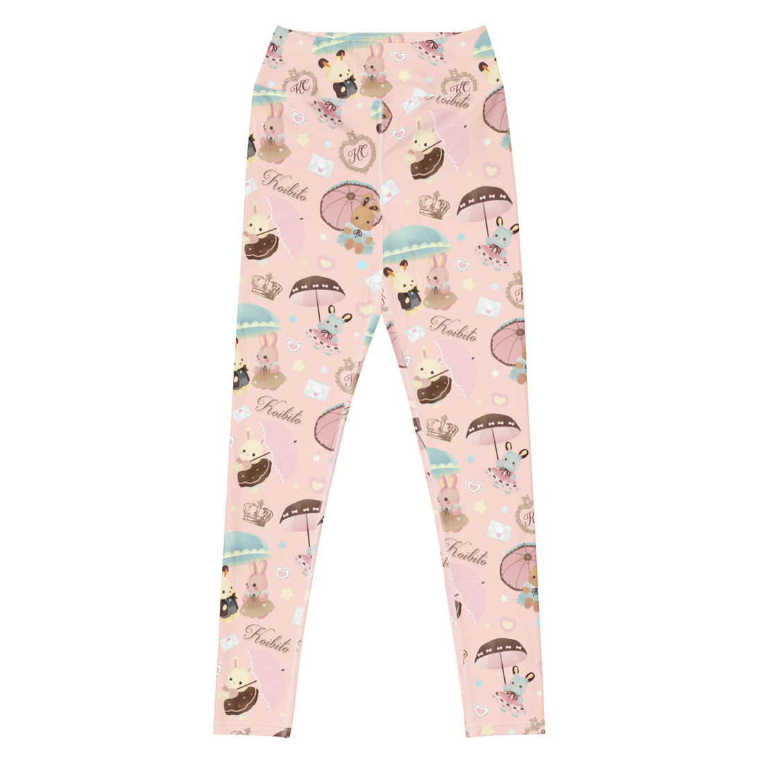 Stylish High-waisted Parasol Bunny Leggings featuring cute bunnies and soft fabric perfect for any outfit.