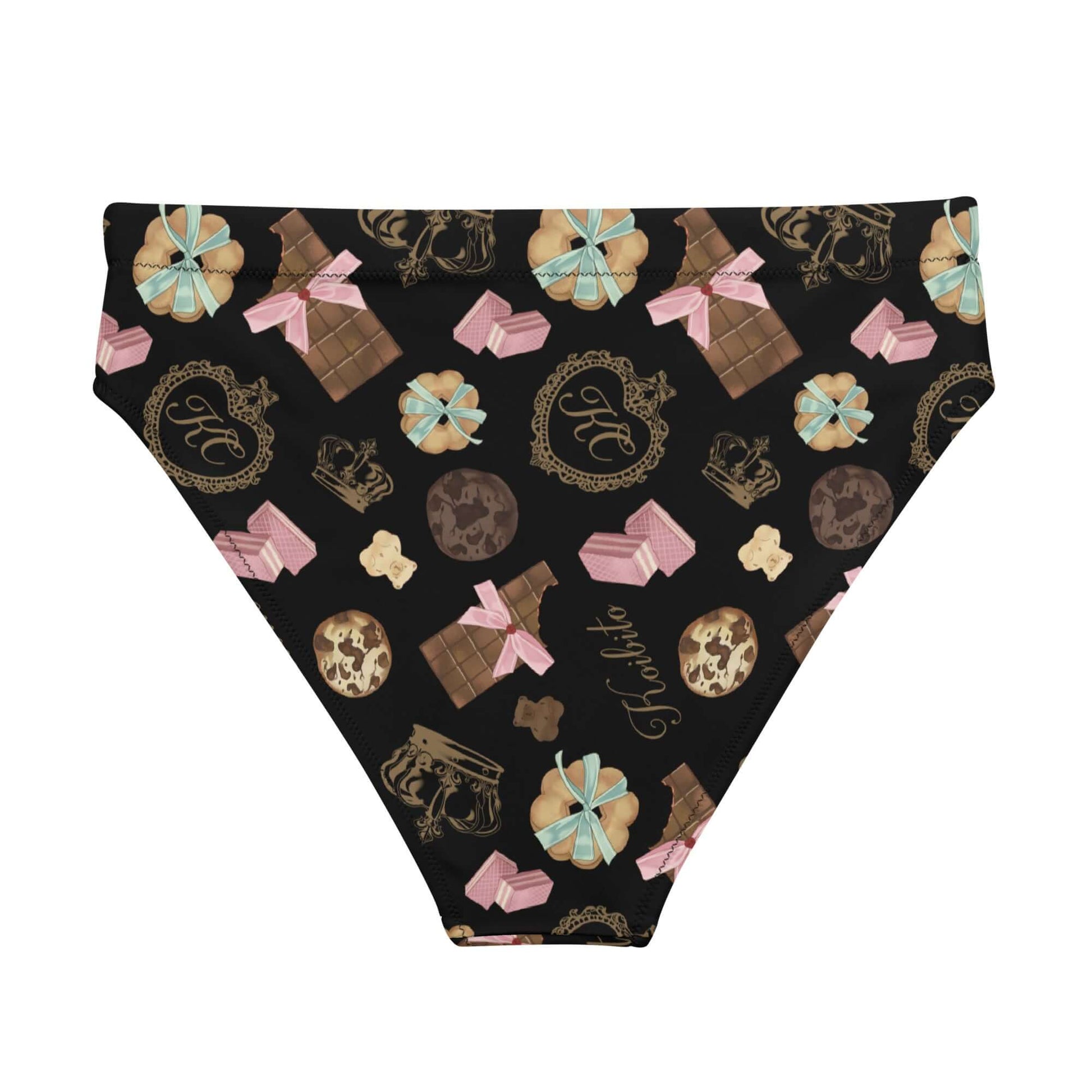 High-waisted Royal Cookie Bikini Bottom featuring a fun, sweet pattern, perfect for beach days and stylish lounging.