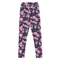 Stylish High-waisted Sakura Leggings featuring a vibrant floral print, perfect for spring workouts and casual outings.