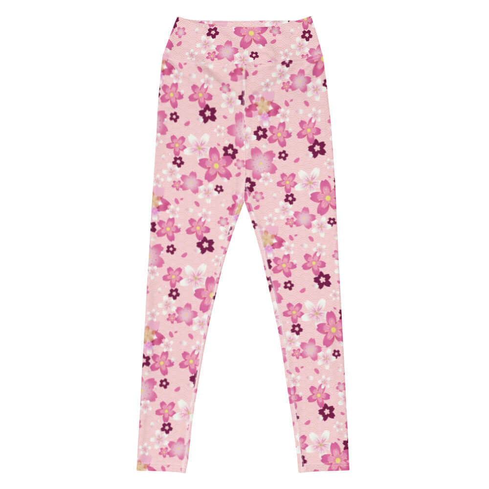Stylish and comfy, the High-waisted Sakura Leggings are perfect for spring workouts and casual outings.