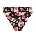 High-waisted Sugar Sweetheart Bikini Bottom featuring adorable sweet treats and bears, perfect for beach fun!