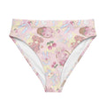 High-waisted Sweet Teddy Bikini Bottom features a charming print, perfect for beach days or spa relaxation.