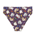 Stylish High-waisted Trick or Treaters Bikini Bottom with cute designs, perfect for beach days or spa relaxation.